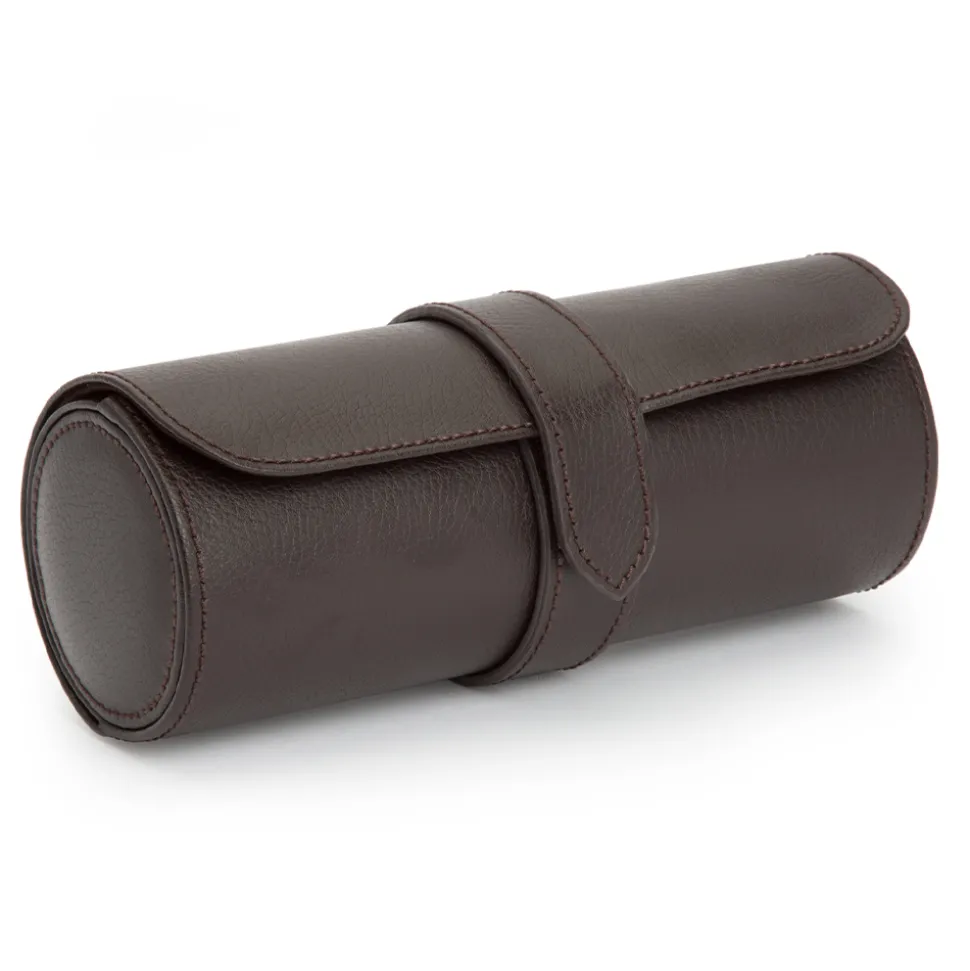 WOLF – Blake Three Watch Roll in Brown 305606