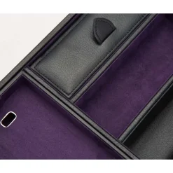 Wolf | Blake Valet Tray with Cuff Black and Purple | 306428