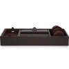 Wolf | Blake Valet Tray with Cuff Brown | 306406