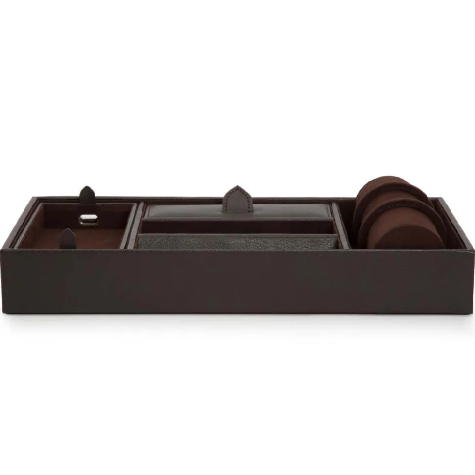 Wolf | Blake Valet Tray with Cuff Brown | 306406