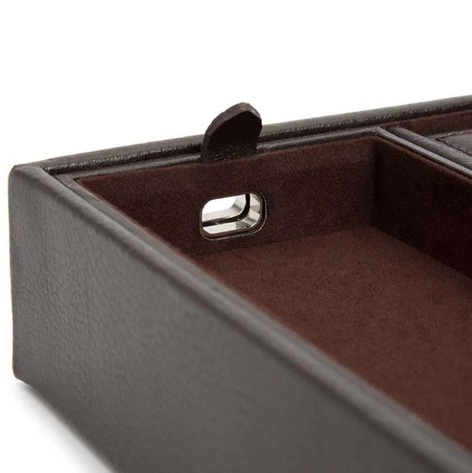 Wolf | Blake Valet Tray with Cuff Brown | 306406