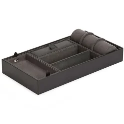 Wolf | Blake Valet Tray with Cuff Black and Grey | 306402