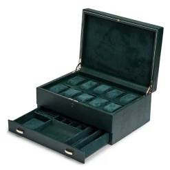 Wolf | British Racing Green 10 Piece Watch Box | 792841