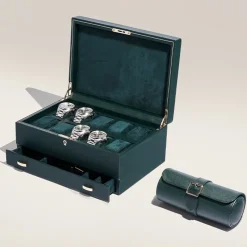 Wolf | British Racing Green 10 Piece Watch Box | 792841