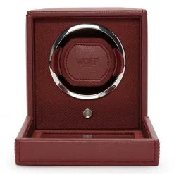 WOLF | Cub Bordeaux Single Watch Winder With Cover | 461126
