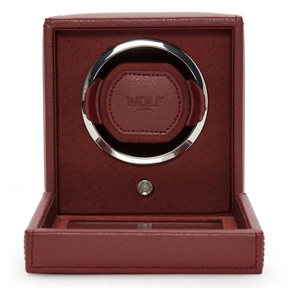 WOLF | Cub Bordeaux Single Watch Winder With Cover | 461126