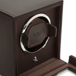 WOLF – Cub Brown Pebble Watch Winder With Cover 461106