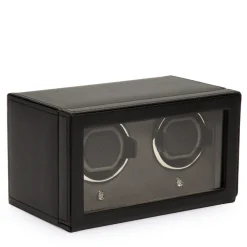WOLF – Cub Double Watch Winder Black With Cover 461203