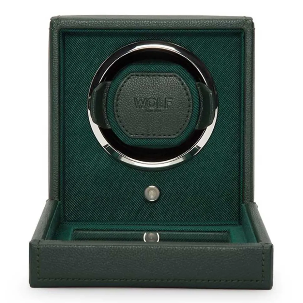 WOLF | Cub Green Single Watch Winder With Cover | 461141