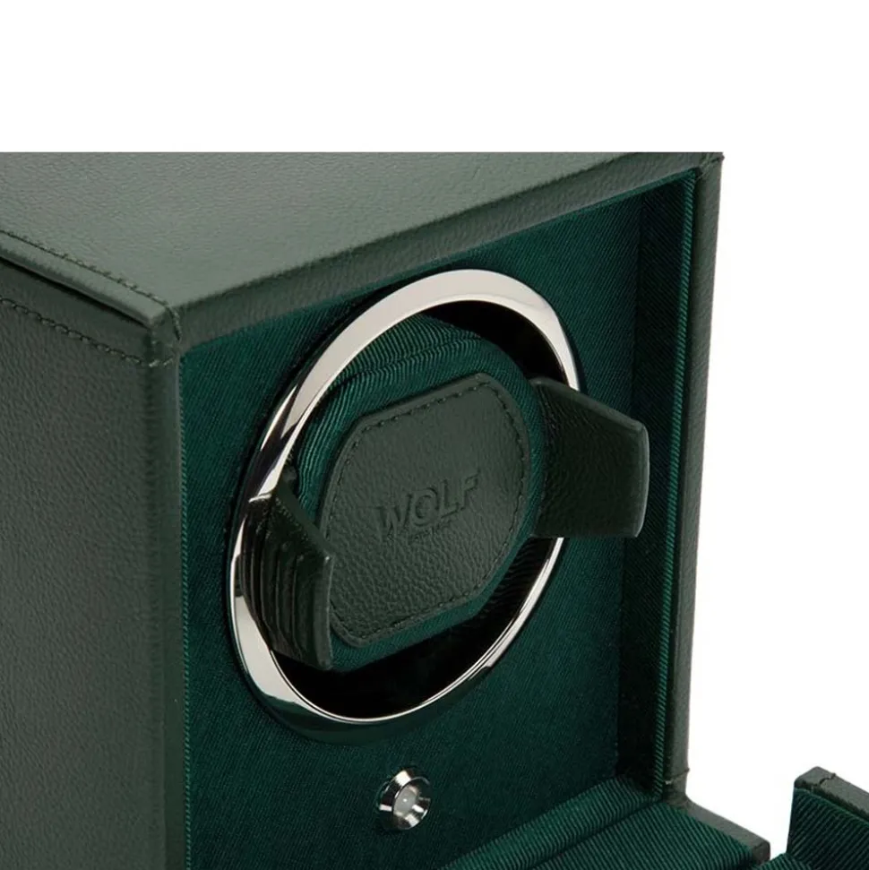 WOLF | Cub Green Single Watch Winder With Cover | 461141