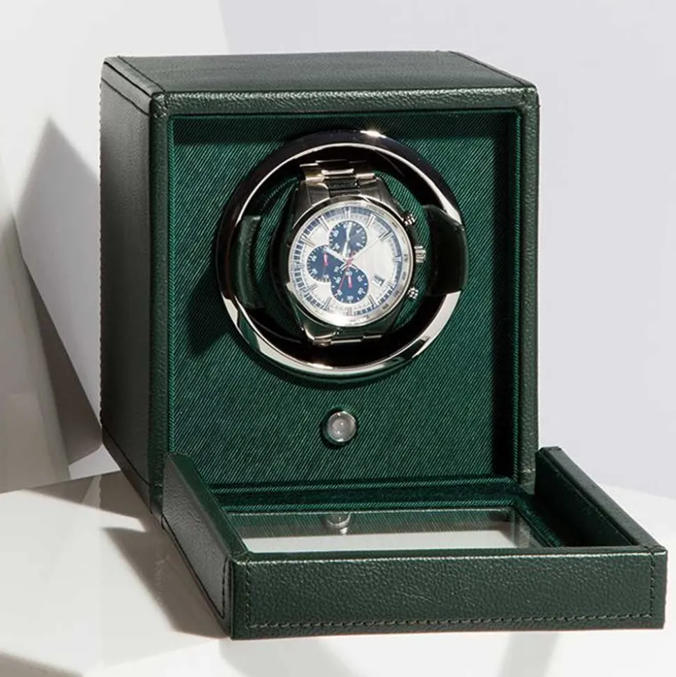 WOLF | Cub Green Single Watch Winder With Cover | 461141