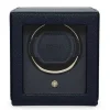 WOLF | Cub Navy Single Watch Winder With Cover | 461117