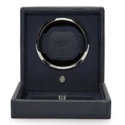 WOLF | Cub Navy Single Watch Winder With Cover | 461117