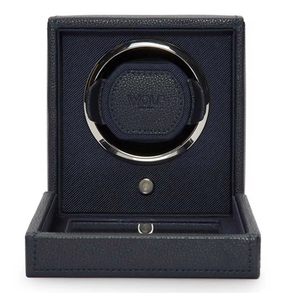 WOLF | Cub Navy Single Watch Winder With Cover | 461117