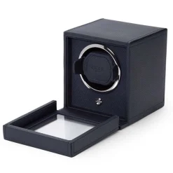 WOLF | Cub Navy Single Watch Winder With Cover | 461117