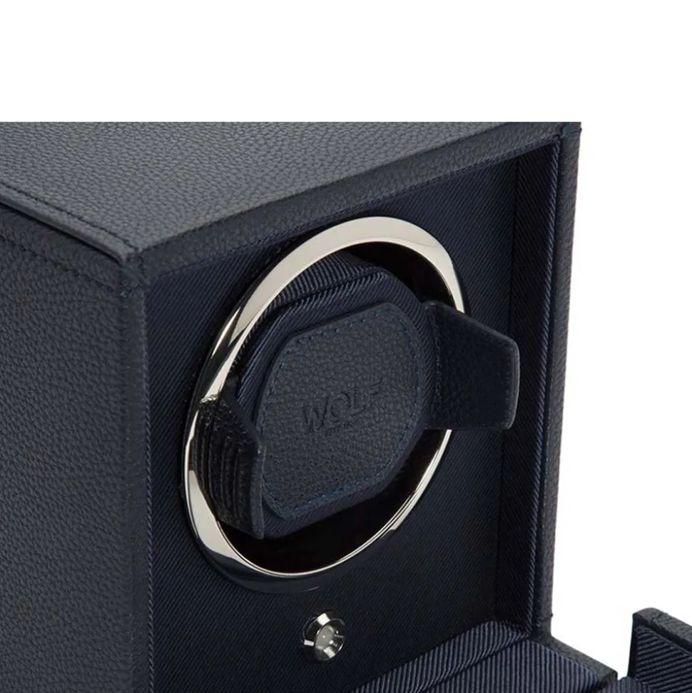 WOLF | Cub Navy Single Watch Winder With Cover | 461117