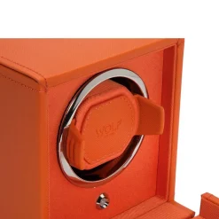 WOLF | Cub Orange Single Watch Winder With Cover | 461139