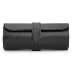 WOLF – Heritage Blake Three Watch Roll in Black 305602