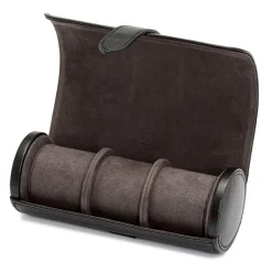 WOLF – Heritage Blake Three Watch Roll in Black 305602