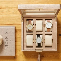 WOLF – Palermo 6 Piece Watch Storage Box in Rose Gold 213816