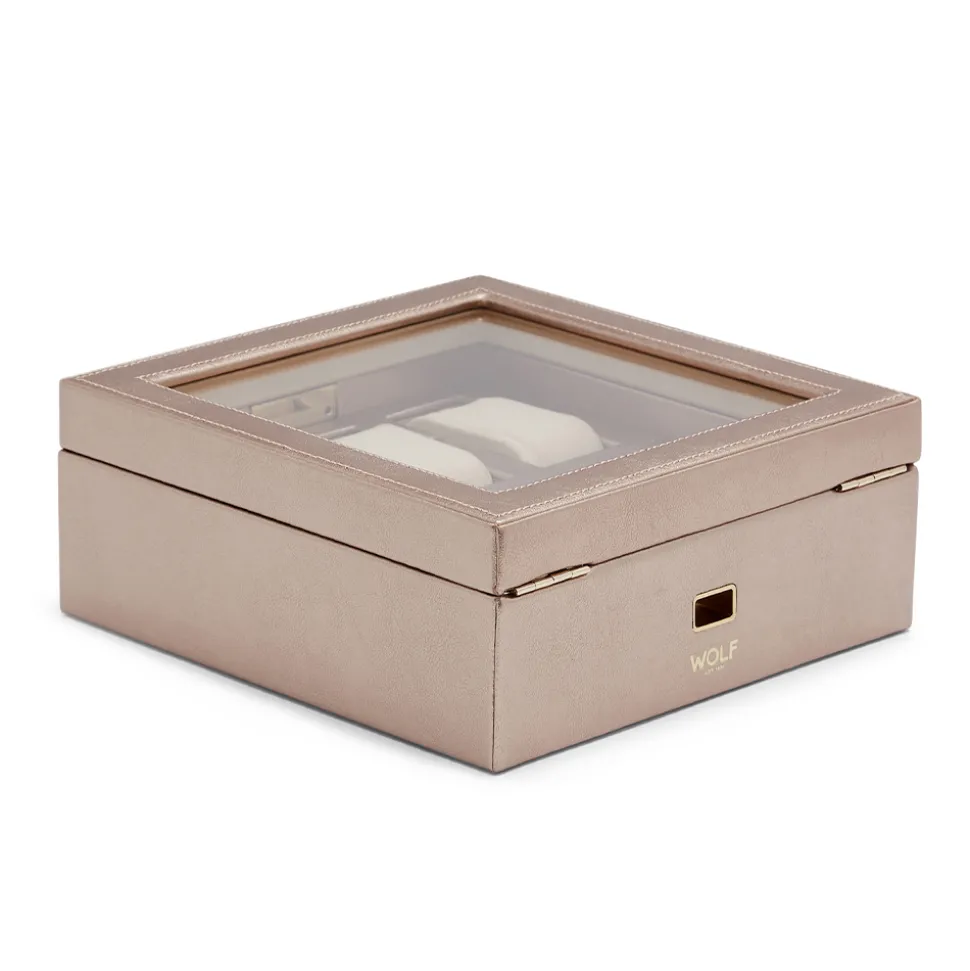 WOLF – Palermo 6 Piece Watch Storage Box in Rose Gold 213816