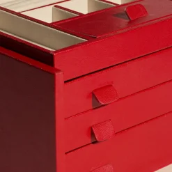 WOLF – Palermo Large Jewellery Box in Red Leather 213072