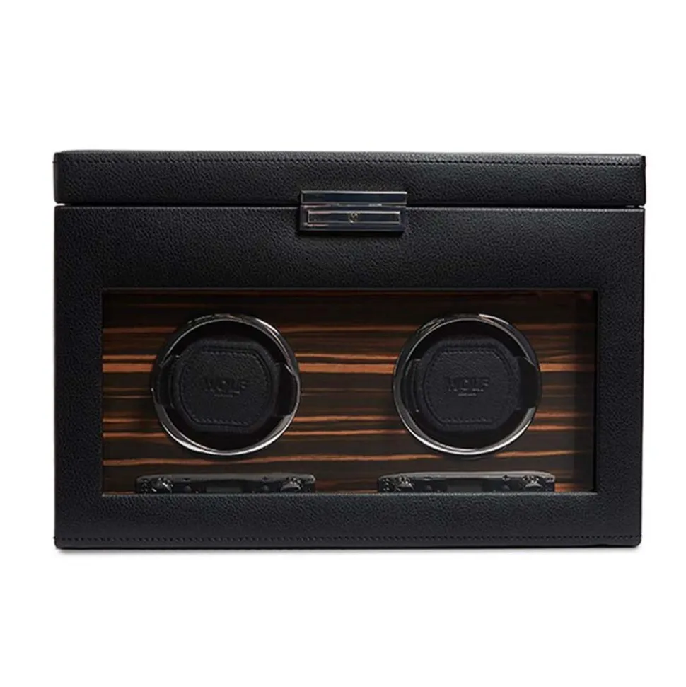 WOLF | Roadster Double Watch Winder With Storage | 457256