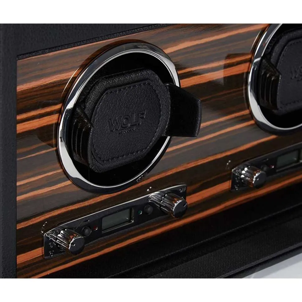 WOLF | Roadster Double Watch Winder With Storage | 457256