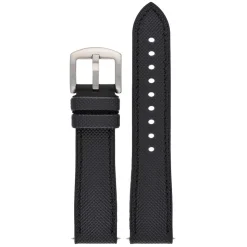 Yachting | Black Waterproof Rubber Hybrid Strap | WS256
