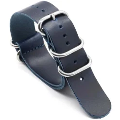 Zulu | Blue Premium Saddle Leather Strap | ZUL02