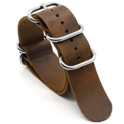 Zulu | Brown Premium Saddle Leather Strap | ZUL04