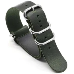 Zulu | Green Premium Saddle Leather Strap | ZUL03