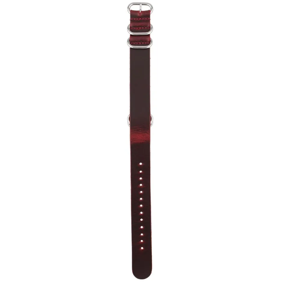 Zulu | Red Premium Saddle Leather Strap | ZUL06
