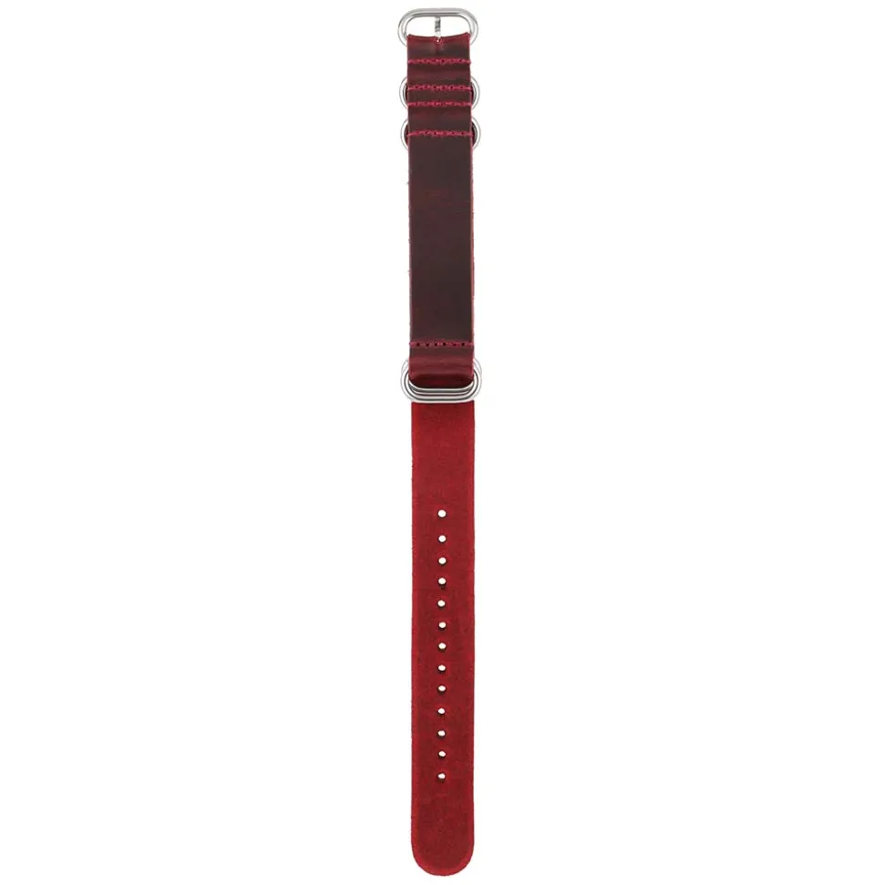 Zulu | Red Premium Saddle Leather Strap | ZUL06