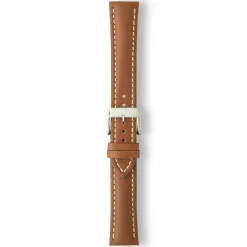 AREZZO Brown Heavy Padded Stitched Calf Leather Watch Strap PC450/2
