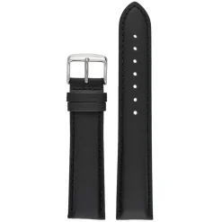 ASKEW Black Padded Leather Watch Strap WH890