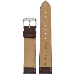 ASKEW Brown Padded Leather Watch Strap WH891