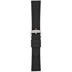 BROMPTON Black Fabric Watch Strap Stitched Edge WH660