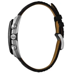 BULOVA – Curv Chronograph Leather Strap Watch 98A155