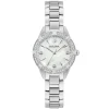 Bulova | Sutton Diamond Bezel Silver Tone Watch | 96R253