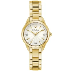BULOVA – Sutton Gold Tone Women’s Bracelet Watch 97P150