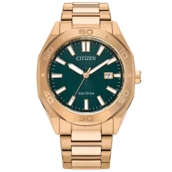 Citizen | Men’s Sport Rose Gold Green Dial Watch | BM7633-81X
