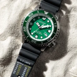CITIZEN – Promaster Green Dial 200m Divers Watch BN0158-18X