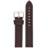 DARCY Brown Contrast Edge Modern Finish Leather Watch Strap W181