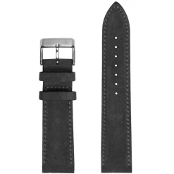 DUCKWORTH PRESTEX – Dark Grey Suede Italian Leather Watch Strap 20mm DPDGS20