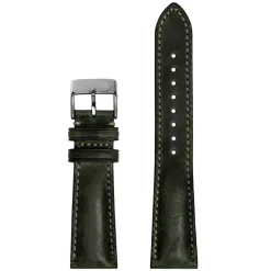 DUCKWORTH PRESTEX – Dark Green Horween Leather Watch Strap 22mm DPDGL22