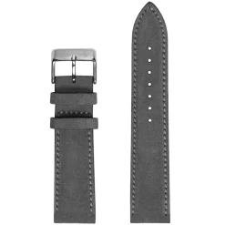 DUCKWORTH PRESTEX – Light Grey Suede Italian Leather Watch Strap 20mm DPLGS20