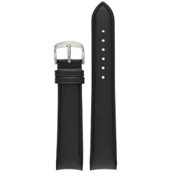 Dunn | Black Leather Strap with Curved Ends | WCV100