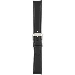 Dunn | Black Leather Strap with Curved Ends | WCV100