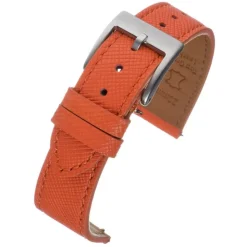 Eleganza | Orange Saffiano Leather Strap | WV409